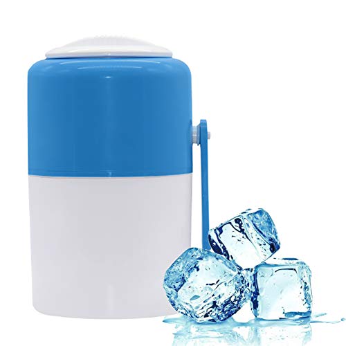 Eiscrusher Maschine, Mit 4 Edelstahlklinge ABS PP Eiszerkleinerer ideal für Softdrinks Cocktails oder kalte 14.5 X 22.5…