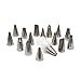 AIKVSXER Best 16 Piece Nozzles Stainless Piping Steel Cake Decorating Tube Tips Set for Cake Decoration with Hinged Storage Box for Cupcake & Cookie Decoration by UMTline