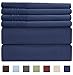 King 6 Piece Sheet Set - Cooling Sheets for Hot Sleepers - Hotel Luxury Bedding for Women, Men, Kids & Teens - Bedding with Deep Pockets & Easy Fit - Ultra Soft & Wrinkle Free - King Navy Blue Sheets