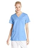 Cherokee Women's WW Flex V-Neck Scrub Top, Ciel, X-Large