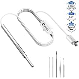 3 In 1 USB Otoscopes Ear Endoscope Camera, KZYEE 2.0 Megapixels HD Borescope Inspection Camera with 6 Adjustable LED Earpick Tools for Samsung LG Sony Micro USB &amp; USB-C Android Devices,Windows/Mac OS
