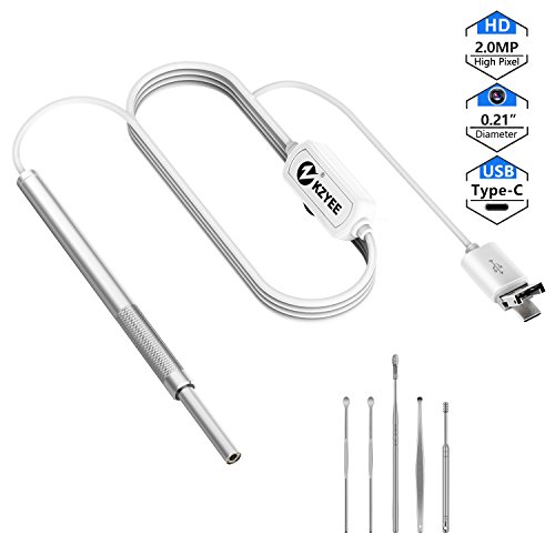 3 in 1 usb otoscopes ear endoscope camera, kzyee 2.0 m…