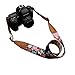 CAM-IN Print Denim/Leather Camera Shoulder Neck Strap for Nikon Canon Leica Olympus Flower Theme