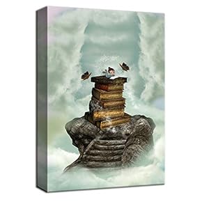 Fantasy Design Book Boy Butterfly Around Painting Artwork for Framed