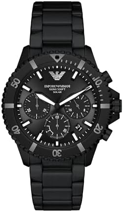 Amazon.com: Emporio Armani Men's Chronograph Black Stainless Steel