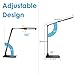 IMIGY Aluminum Alloy LED Desk Lamp with USB Charging Port, 9W Dimmable Office Lamp, Slide Touch Control with Stepless Adjustable Brightness and 3 Color Modes, Black