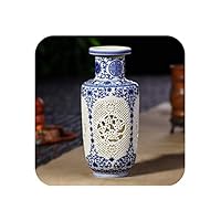 Betan vases Antique Ceramic Vase Chinese Pierced Vase Wedding Gifts Home Handicraft Furnishing Articles,9