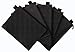HoneyJar Zipper Bag - Set of 5 - Carry All Pouch to Organize Travel Toiletries Pens Cosmetics (Black, 8 x 6 Inch)