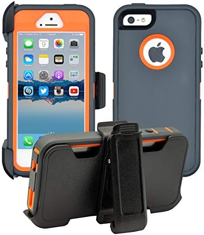AlphaCell Cover Compatible with iPhone 5 / 5S / SE (2016)| 2-in-1 Screen Protector & Holster Case | Full Body Military Grade Protection with Carrying Belt Clip | Protective Drop-Proof Shock-Proof AlphaCell Cover Compatible with iPhone 5 / 5S / SE (2016)| 2-in-1 Screen Protector & Holster Case | Full Body Military Grade Protection with Carrying Belt Clip | Protective Drop-Proof Shock-Proof