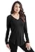 Long Sleeve Modal T Shirt Crew Neck, V Neck Tunic Top for Women - USA