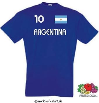 world-of-shirt Herren T-Shirt ARGENTINIEN Trikot S-XXL