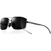 FIMOSON Night Vision Glasses for Men Women, Classic Fashion Pilot Style for Night Driving Anti Glare, Al-Mg Metal Frame