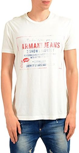 ARMANI JEANS AJ Men's Graphic Short Sleeve Crewneck T-Shirt Size US 2XL IT 56