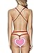 Ruzishun Teddy Lingerie for Women(Red,L)
