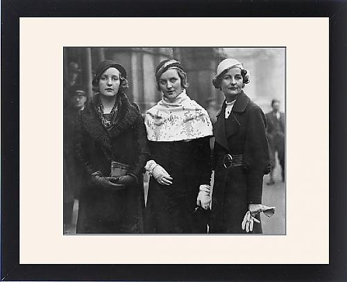 Framed Print of Three Mitford Sisters Unity, Diana and Nancy