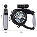 JazMo Premium Products Retractable Dog Leash with LED Flashlight-26 Foot Heavy Duty non Tangle Nylon Ribbon Dog Leash for Medium and Large Dogs,The Best Tape Leash Lead for Night Walking