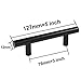Probrico Flat Black Modern Cabinet Hardware Drawer Handle Kitchen Cupboard T Bar Pull Dresser Knobs Set 76mm/3