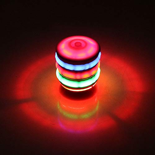 OMGOD LED Lights Spinner Spinning Top Toy, Colorful Flashing LED Lights and Music Gyro Gyroscope peg-top, Halloween Christmas Birthday Best Gifts for Kids Toddler Boys Girls - Thumbnail 2