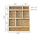 Simhoo Bamboo Bathroom Drawer Organizer Storage Box Dividers Set Cosmetic,Beauty accessries,Brush.Ornament Jewelry. Organization Tray 6 Slot