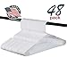 USA Made 48-Pack Plastic White Hangers - Standard-Size Clothes Hanger with Notches - Slim and Durable Hangers for Clothing and Accessories - Closet Organization Essentials for Home, Apartment, Dorm