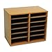 Safco Wooden Paper and Mail Organizer for Home Office and Classroom, Adjustable Shelves and Stackable