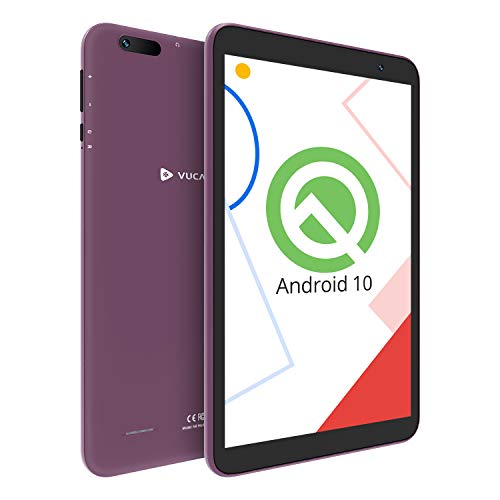 Tablet 8-Inch Android 10.0 Wi-Fi - VUCATIMES N8 Tablets 32GB ROM Quad-Core Dual Camera Processor IPS HD Display Bluetooth 4.2, Purple