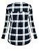 Cinery Women's Long Sleeve Nursing Tops Notch Neck Plaid Breastfeeding Clothes