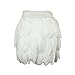 ZAKIA Women Real Natural Feather Skirt Fashion Mid Waist Short Mini A-line Feathered Skirts (White, M)