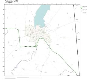 Amazon.com: ZIP Code Wall Map of Federalsburg, MD ZIP Code Map Not