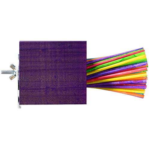 Super Bird Creations SB438 Chewable Paper Party Bird Toy with Colorful Lollipop Sticks, Extra-Large Size, 7.5″ x 3.5″ x 3.5″