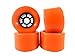 Owlsome 90mm Wheels Longboard Flywheels ABEC 7 Precision Bearings (Orange)