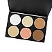 Inviktus Cosmetics Professional 6 Colors Contour Face Power Foundation Makeup Palette