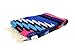 Open Road Goods Mexican Diamond Pattern XL Yoga Blanket - Thick Serape with Stripes - Blue