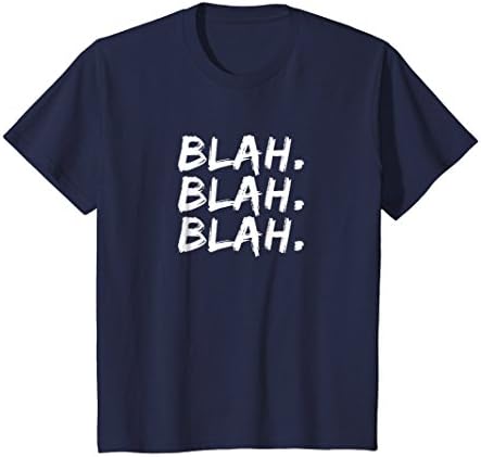 Kids Three Blahs T-Shirt. Soft Grunge Fashion Shirt 4 Navy