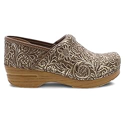 Dansko Women's Professional Antique Tooled Clogs