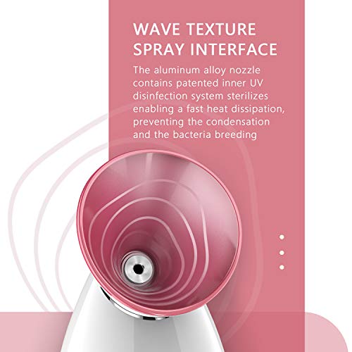 Liberex Facial Steamer - Nano Ionic Face Steamer, 70ml Water Tank with LED Indicator, Warm Mist Moisturize Skin, Upclog Pores, Reduce Blackheads, Enjoy SPA at Home