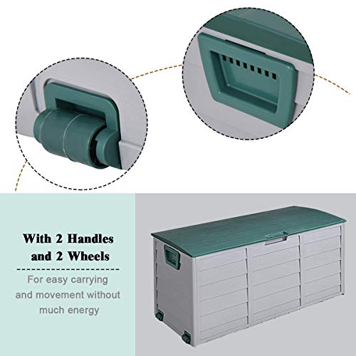 image for Giantex 44'' Deck Storage 79 Gallon Box Outdoor for Patio Garage Shed 