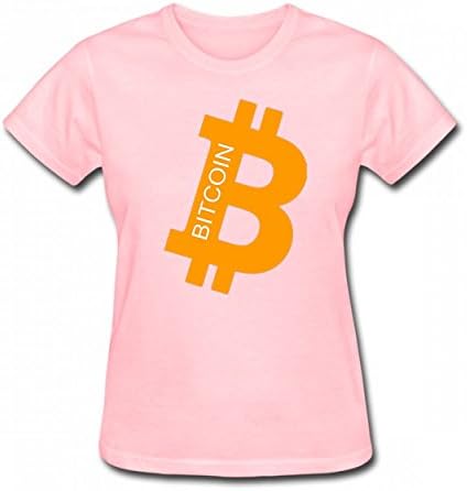 ZFTYOO Bitcoin Logo Traders and Miners Cool Tshirt Printed T-Shirts Best Quality Women's Tee Pink