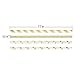 Paper Straws - 160-Pack Gold Colored Fun Biodegradable Drinking Straws with Coral Stripes, Polka Dot, Chevron, and Star Designs