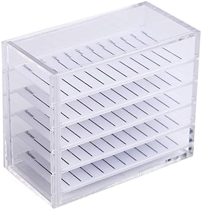 Bever888 Eyelash Case,Acrylic 5 Layers Clear Eyelash Storage Box Makeup Display Container Eyelashes Holder Case Grafting Eyelash Transparent Box Extension Tool