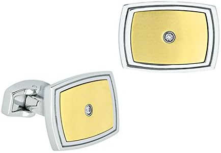Stainless Steel Diamond Cufflinks