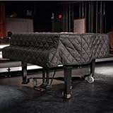 Grand Piano Cover Black Quilted for Pianos From 4'10