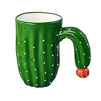 Touch Miss Green Cactus Mugs,Novelty Cactus Coffee Mugs, 14 Ounce, Ideal Creative Gifting for Birthday and Festival