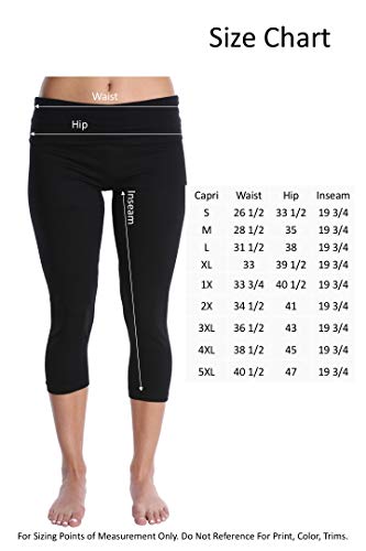 image for Nouveau Women's Workout Active Capri Yoga Pant with Contrasting Color 