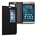 kwmobile Flip Cover Compatible with Huawei MediaPad X2 7.0 - Chic PU Leather Tablet Case with Window - Black