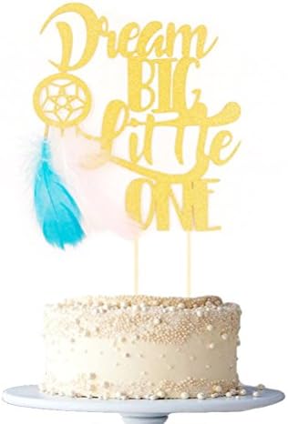 Xiangfeng 3 Set Glitter Dream Catcher Cake Topper Cupcake Picks Decoration for Birthday Baby Shower Party Supplies