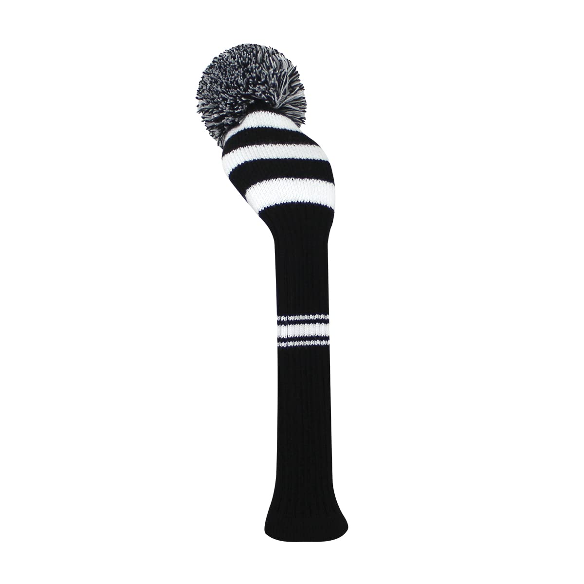 Scott Edward 1 PCS Knit Woods Golf Club Covers Fits Fairways #3#5#7 with Long Neck & Rotating Number Tags(Black White Snake)