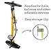 CyclingDeal High-Pressure Bicycle Bike Floor Air Pump Gauge Rapid T-Valve 160 Psi/11 Bar Automatically Reversible Presta and Schrader with Sports Ball Needle and Inflatable Device