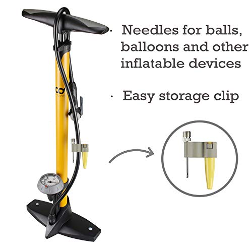 CyclingDeal HighPressure Bicycle Bike Floor Air Pump Gauge Rapid TValve 160 Psi/11 Bar