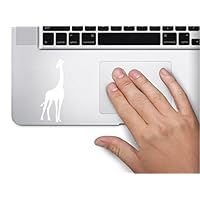 ExpressDecor Giraffe Silhouette Safari Animal Computer Laptop Symbol Decal Family Love Car Truck Sticker Window (White)